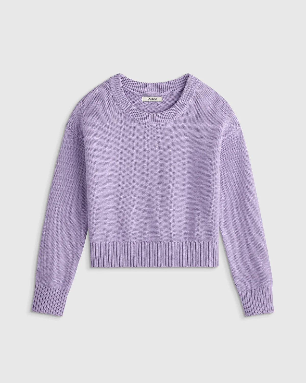 100% Organic Cotton Crewneck Sweater - 6 / Navy/White