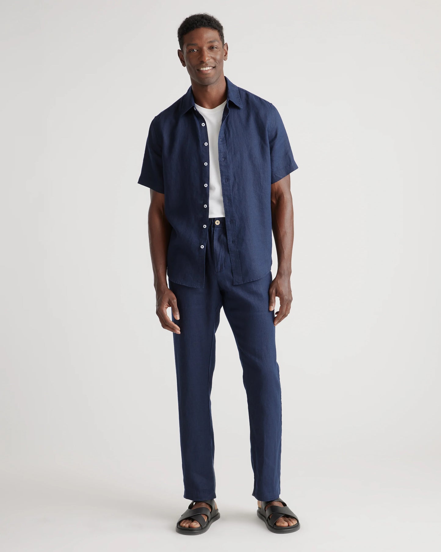 100% European Linen Pants - S / Bayberry Olive
