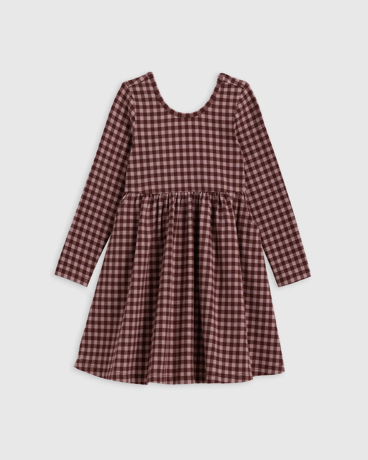 Organic Cotton Long Sleeve Skater Dress - 6 / Red Poppy Garden