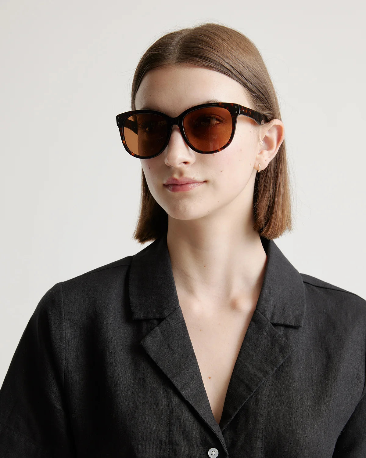 Lennon Polarized Acetate Sunglasses - One Size / Tortoise with Brown lens