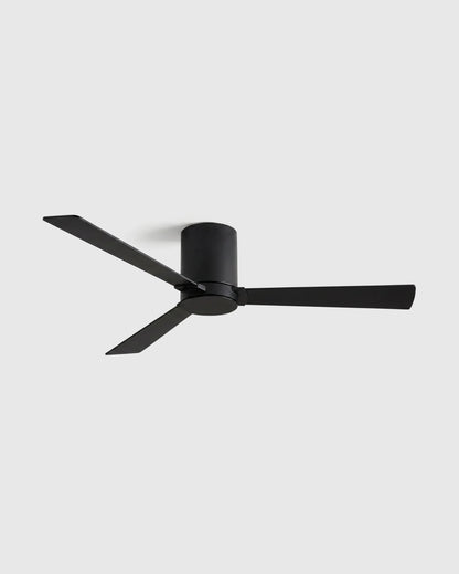 Minimalist Hugger Wood Blade Ceiling Fan - 44" / White