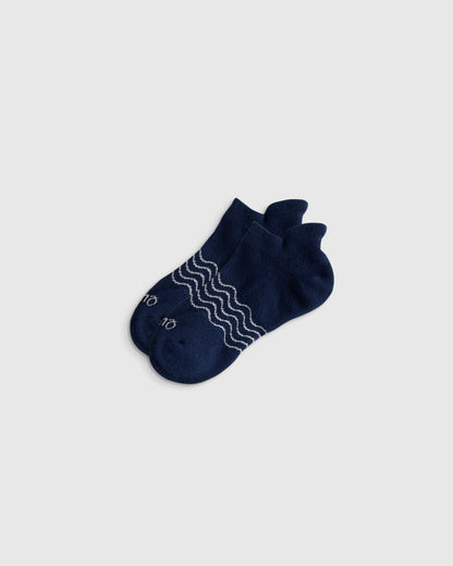 Kids Organic Cotton Ankle Socks 8-Pack - S / Blue/White Multi