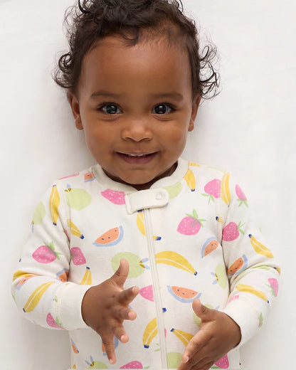 100% Organic Cotton Footie Pajama - 0-3M / Vehicles
