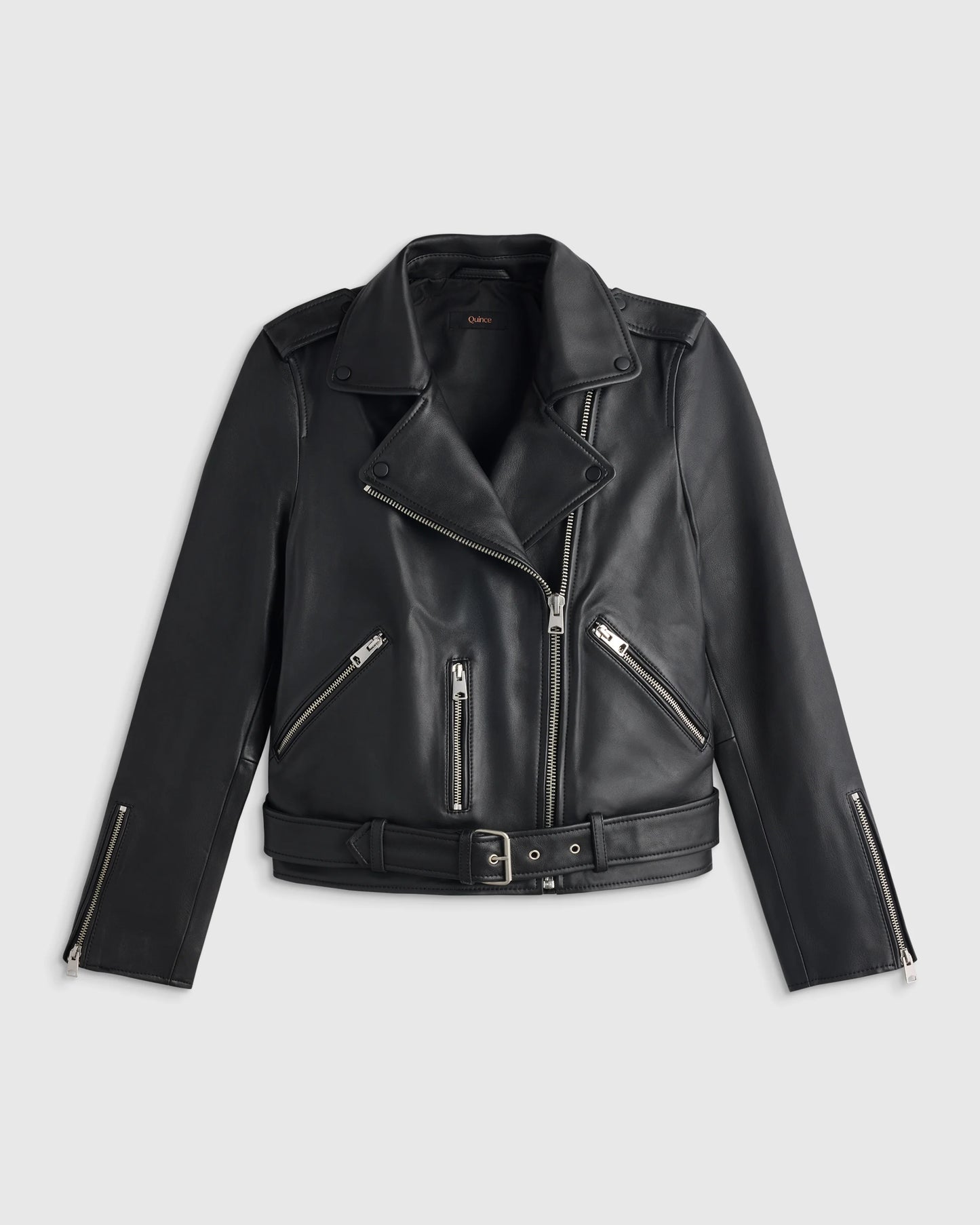 100% Leather Motorcycle Jacket - XS / Cognac