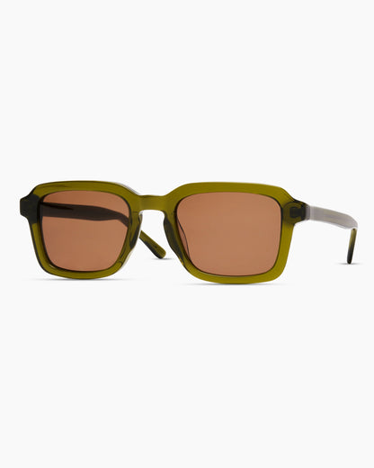 Tulum Polarized Acetate Sunglasses - Standard / Clear Spice with Deep Rose lens