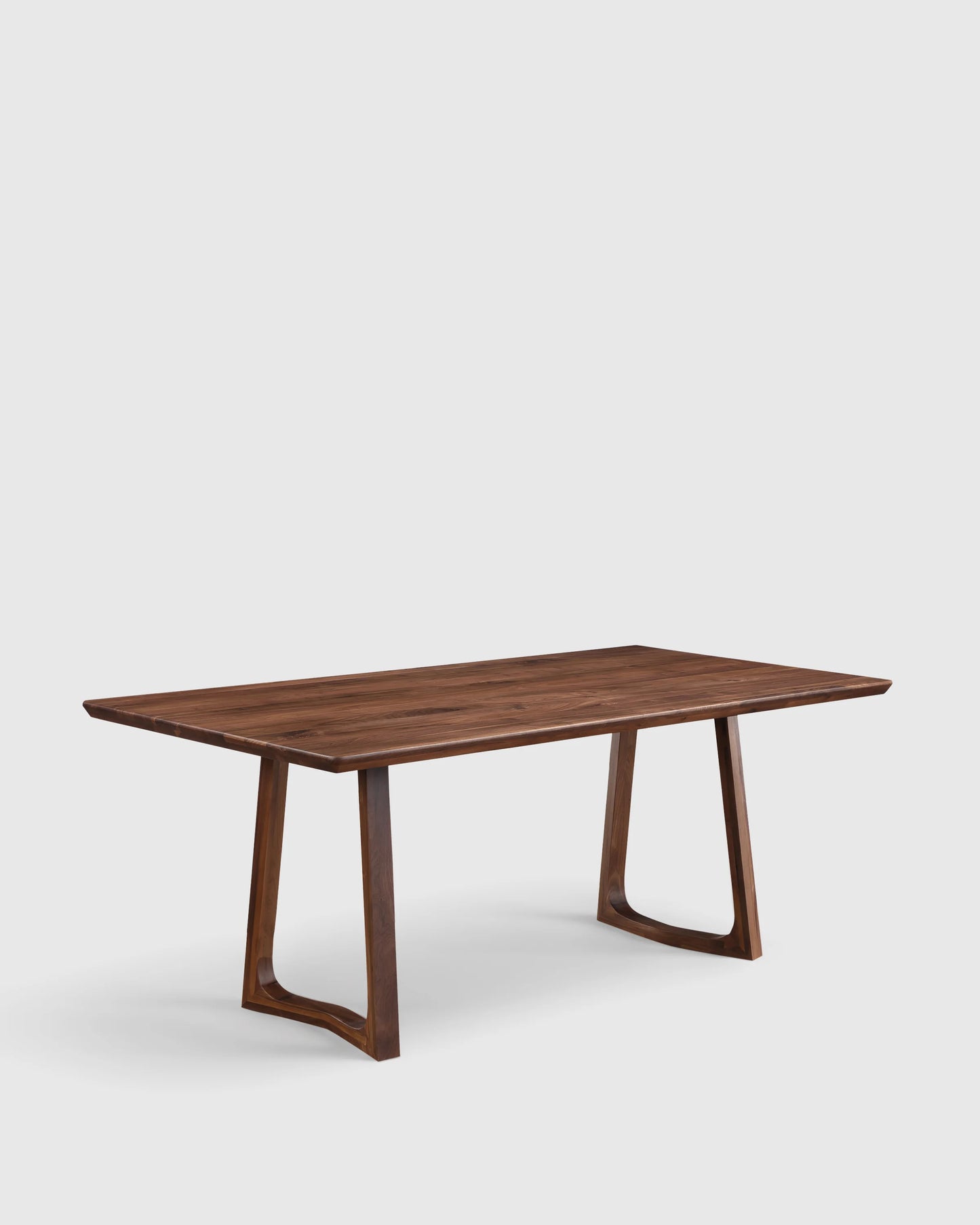 Solid Wood Midcentury Dining Table - One Size / Brown Walnut