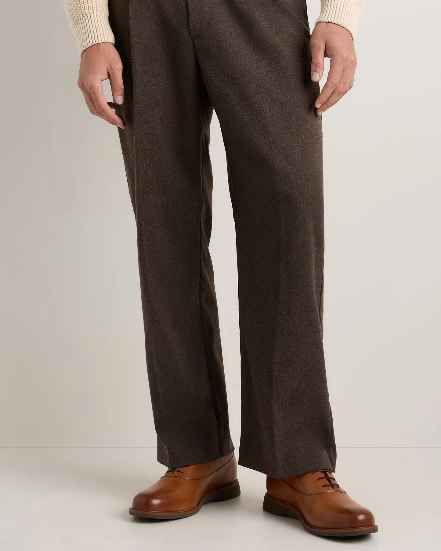 Hybrid Crafted Leather Oxford - 7 / Brandy