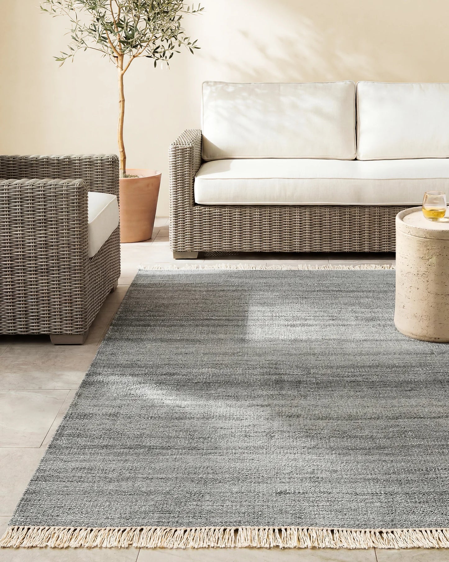 Sloane Indoor/Outdoor Rug - 5' x 8' / Silver