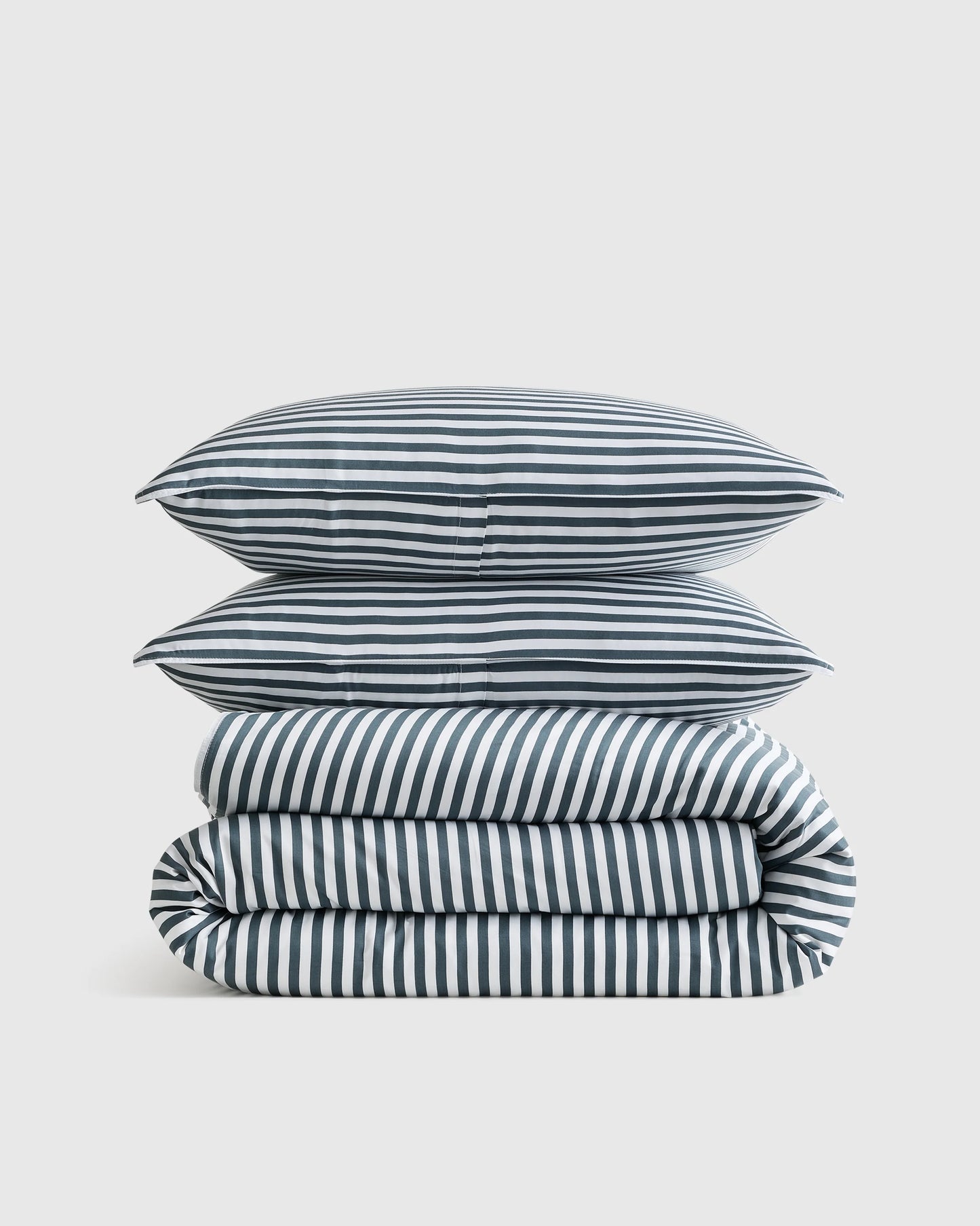 Bamboo Stripe Duvet Cover Set - Twin / Double Stripe Espresso