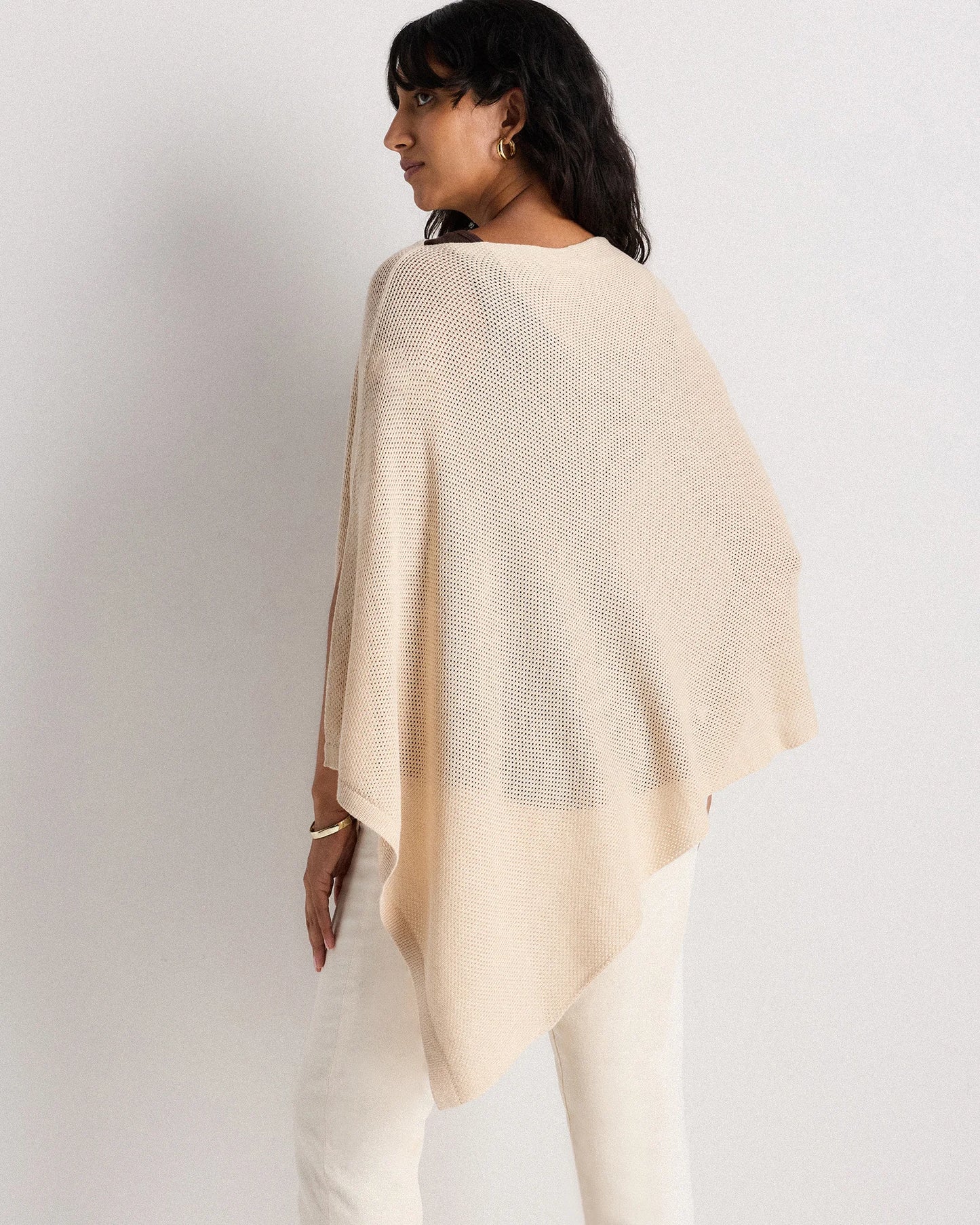 Lightweight Cotton Cashmere Nursing Shawl - One Size / Pale Custard Yellow