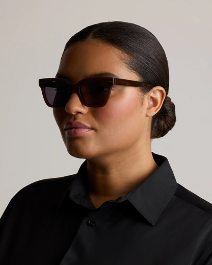 Malibu Polarized Acetate Sunglasses - One Size / Black with Grey lens