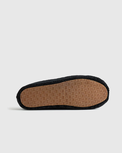 Men's Genuine Shearling Lounge Slipper - 7 / Black