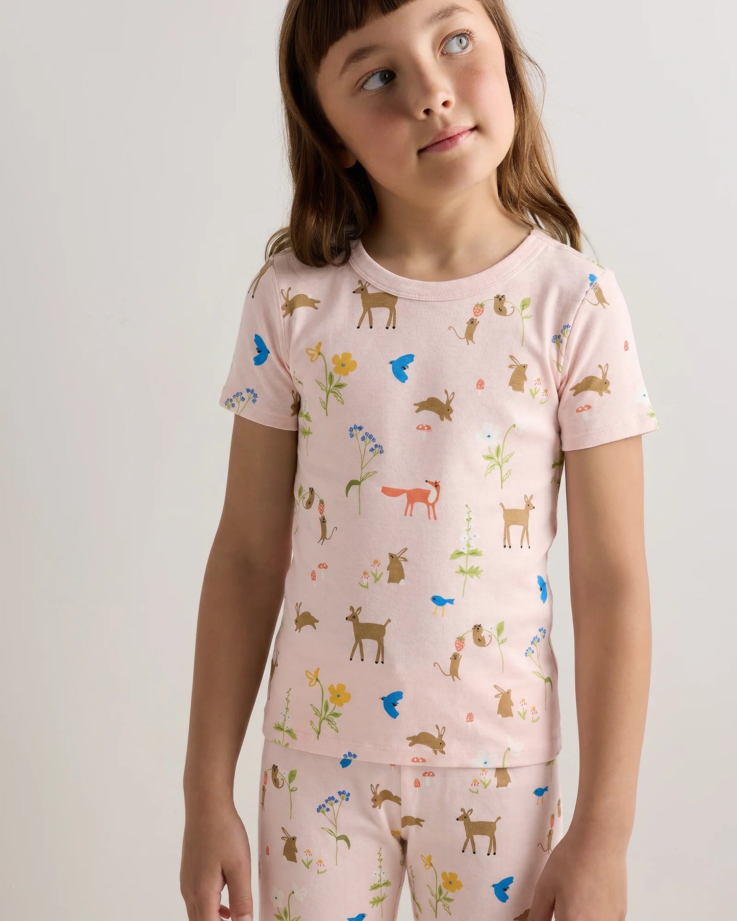 100% Organic Cotton Short Sleeve and Pant Pajama Set - 6 / Planets