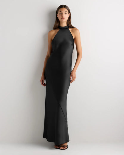 Catalina Stretch Satin Dress - 0 / Garden Sage Green