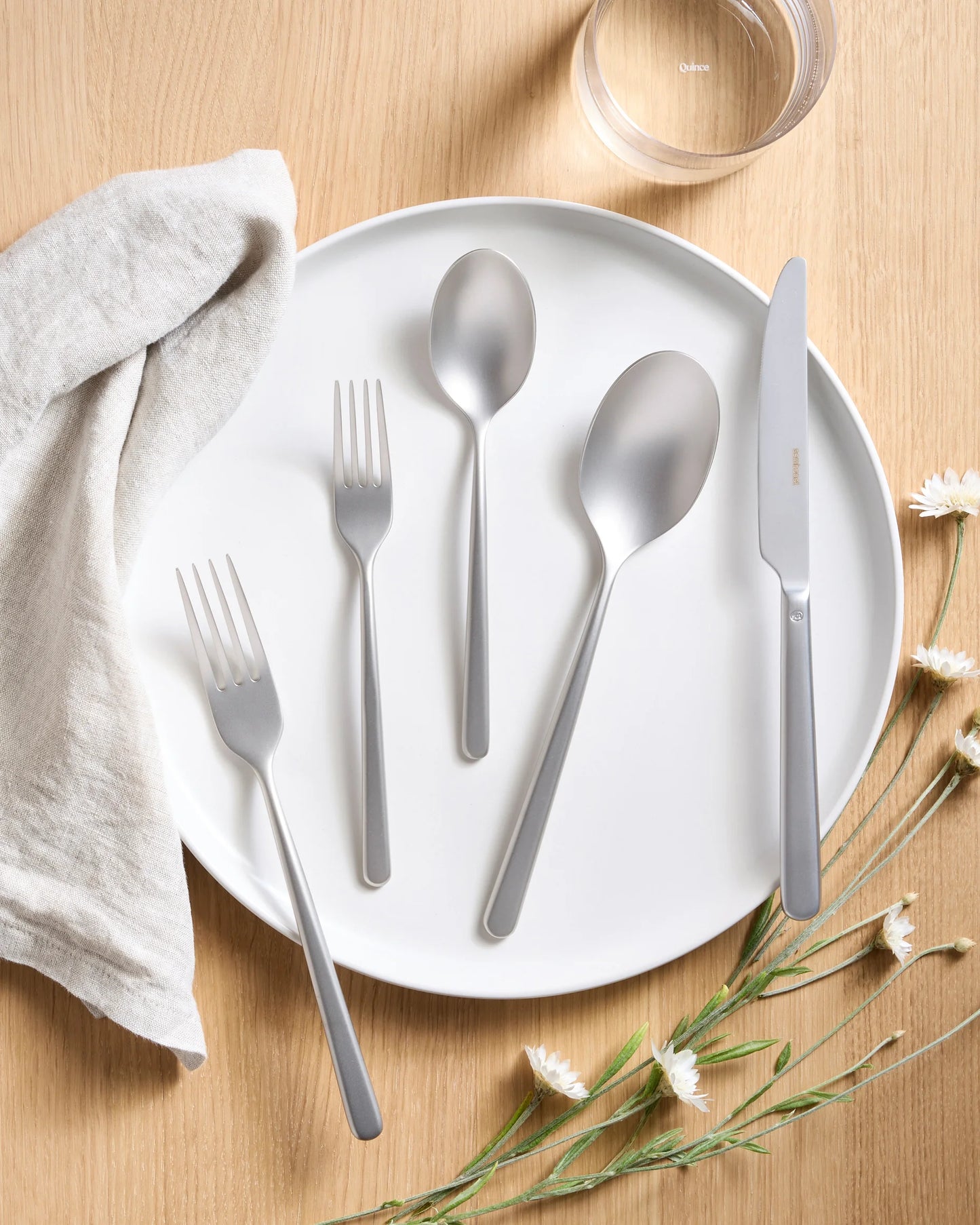 Gia Minimalist 20 Piece Flatware Set - One Size / Polished Stainless Steel