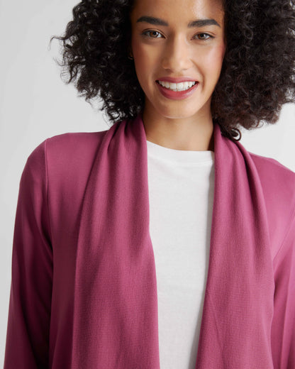 French Terry Modal Cardigan - XS / Rose