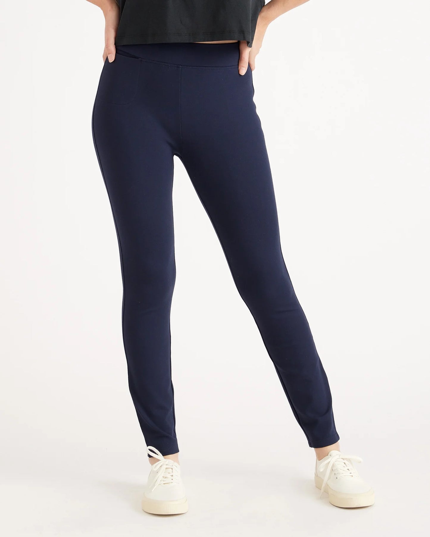 Ultra-Stretch Ponte Skinny Pants - XS / Black