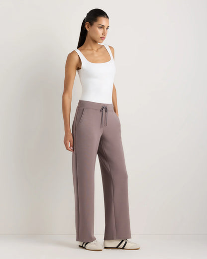 CloudComfort Wide Leg Pants - XS / Pebble Beige