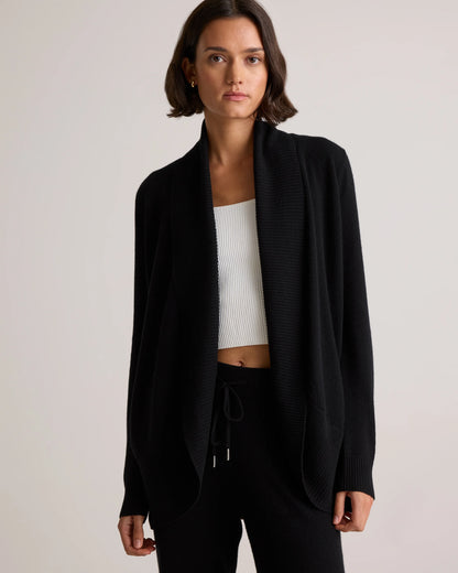 Mongolian Cashmere Open Cardigan Sweater - XS / Brown