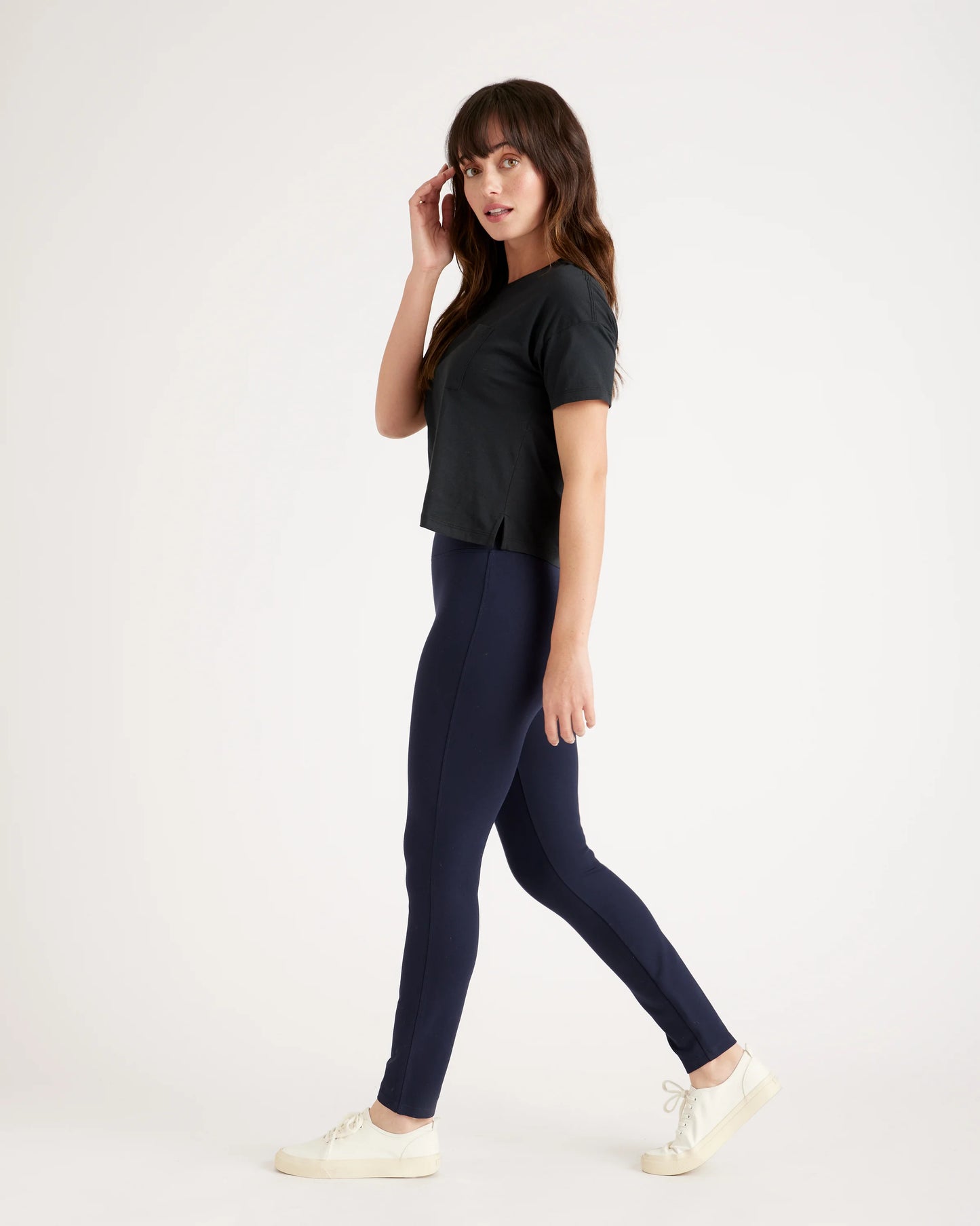 Ultra-Stretch Ponte Skinny Pants - XS / Navy