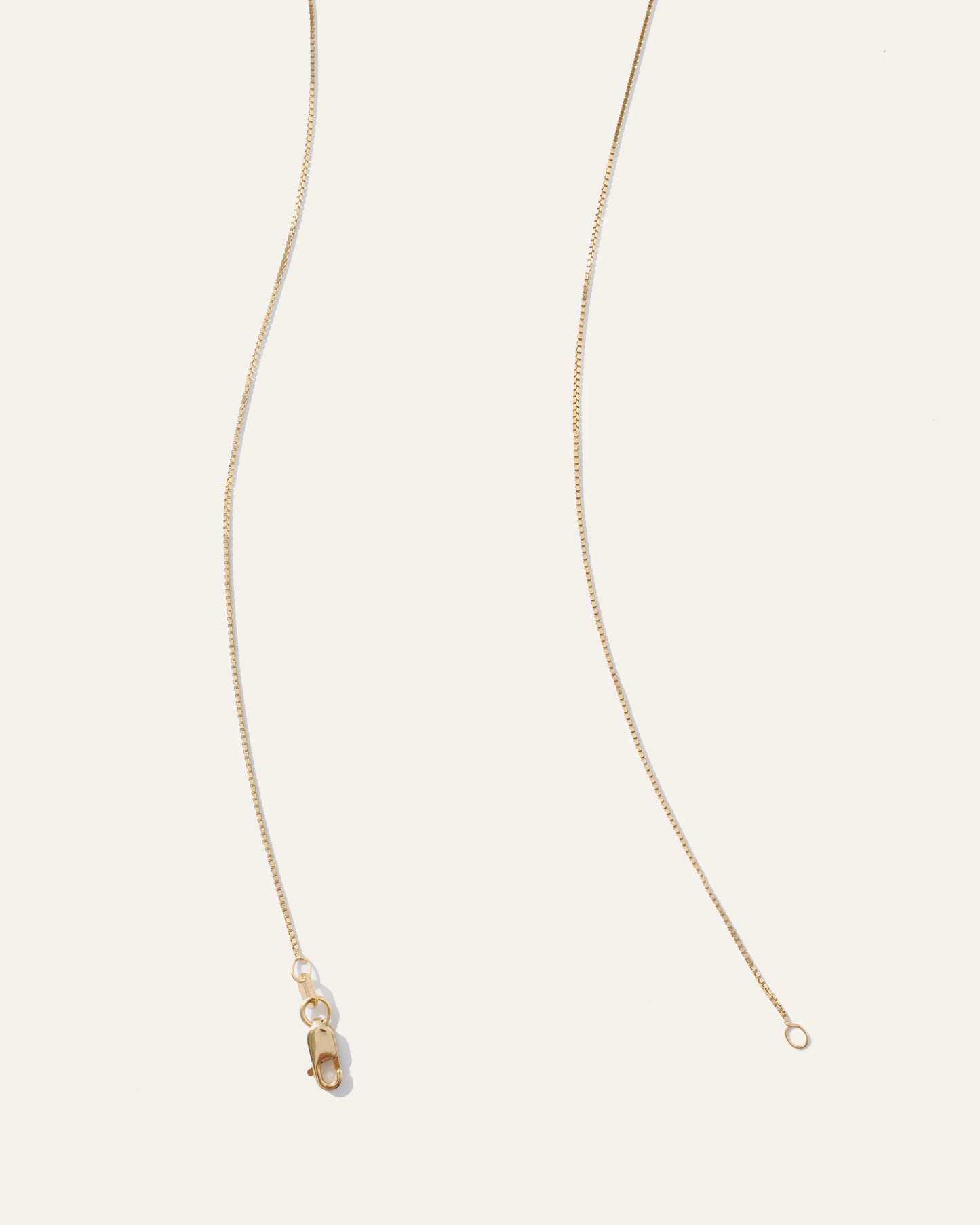 14K Gold Petite Box Chain Necklace - One Size / Yellow Gold
