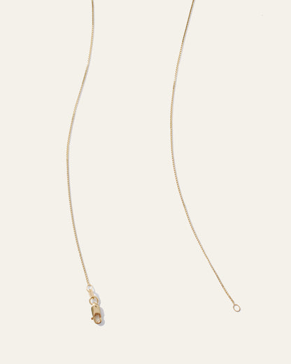 14K Gold Petite Box Chain Necklace - One Size / Yellow Gold