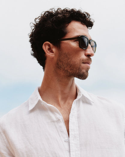 Tulum Polarized Acetate Sunglasses - Standard / Clear Spice with Deep Rose lens