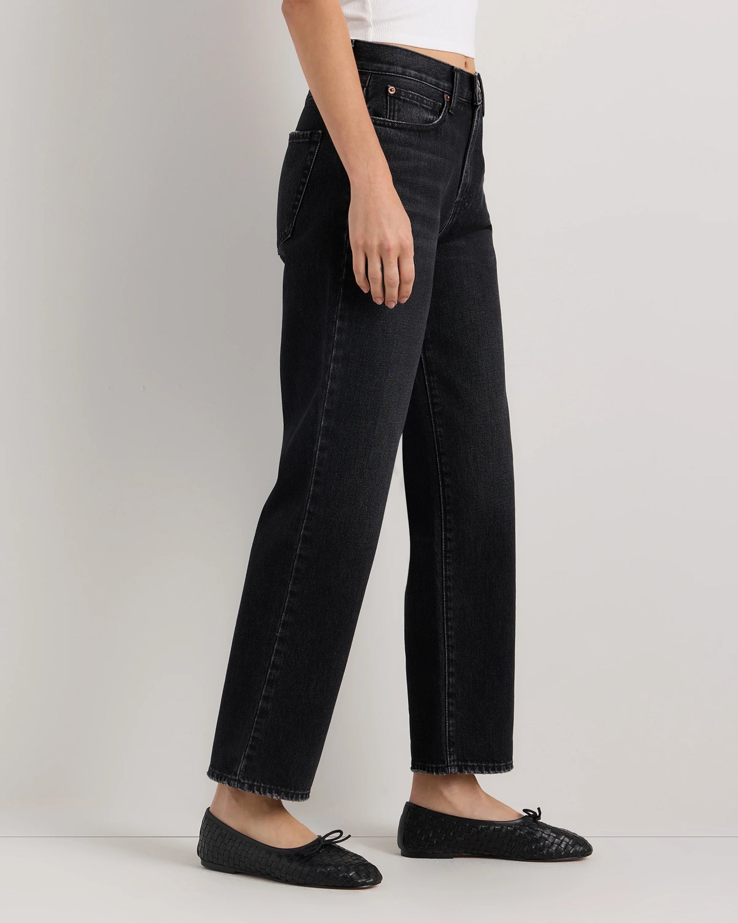 Bella Rigid Straight Jeans - 24 / Powder Blue Raw Hem