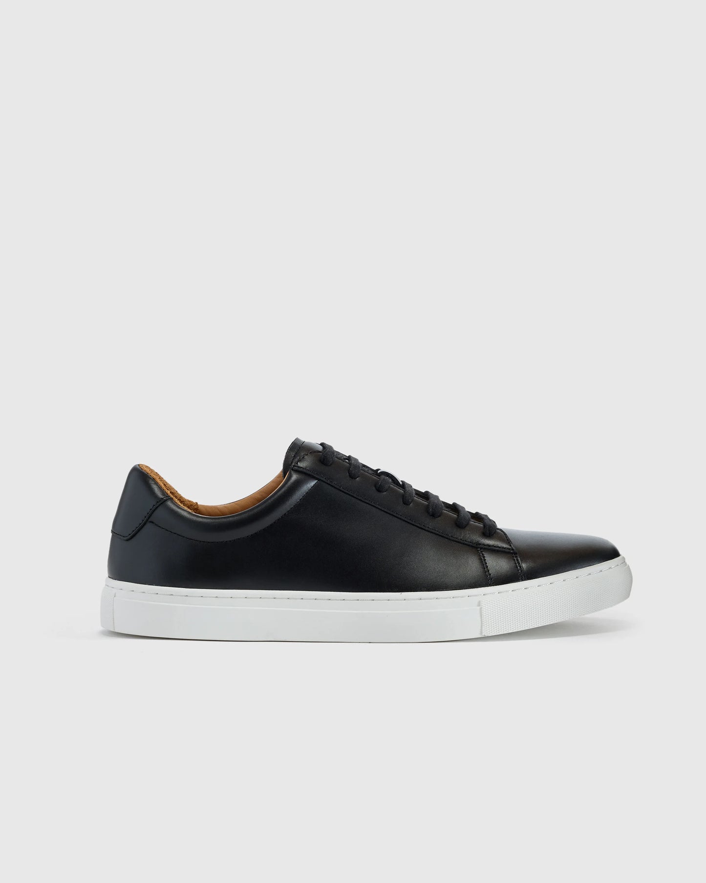 Italian Leather Everyday Sneaker - 7 / Black/Black