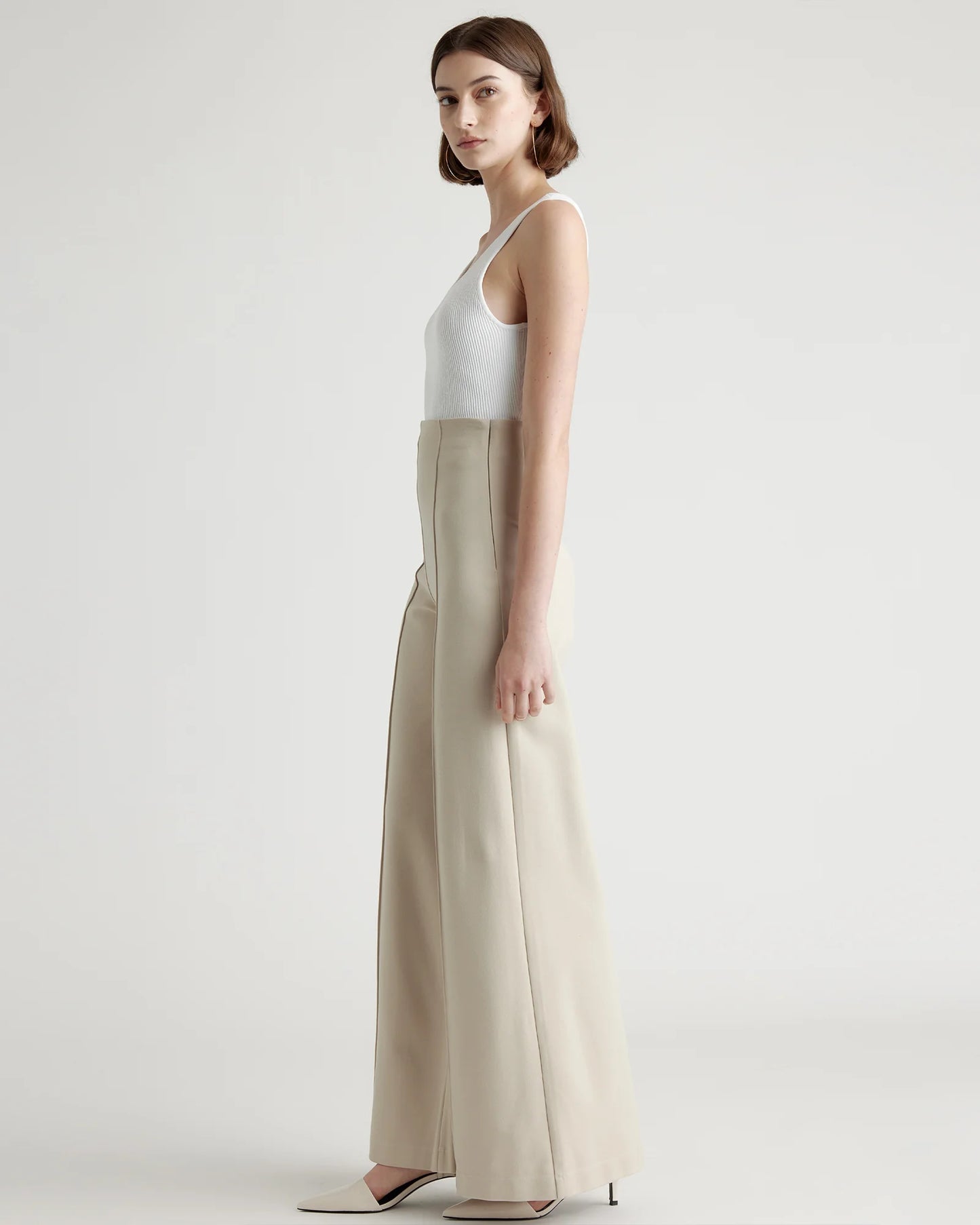 Ultra-Stretch Ponte Super Wide Leg Pants - XS / Black