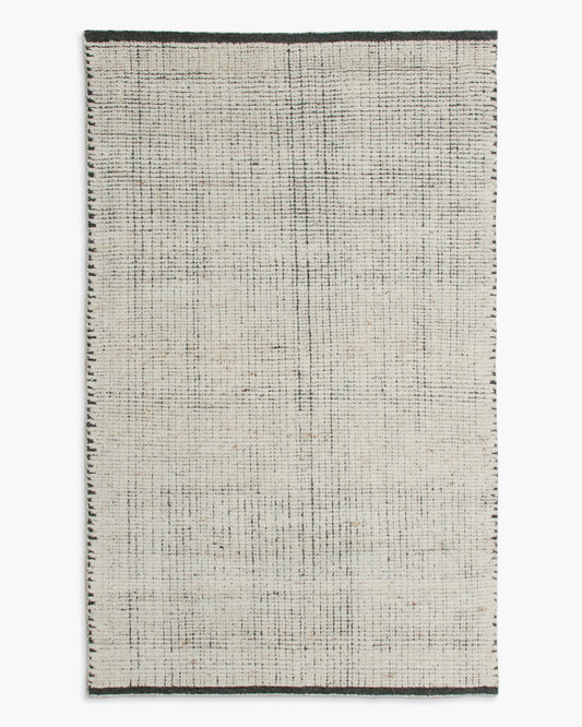 Ares Hand-Knotted Wool Rug - 3' x 5' / Ivory/Charcoal