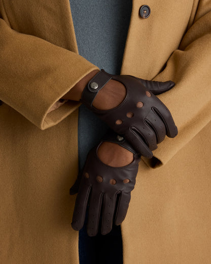 Italian Leather Driving Gloves - XS / Black