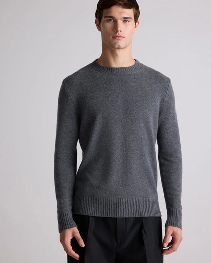 Luxe Baby Cashmere Crewneck Sweater - S / Heather Pewter