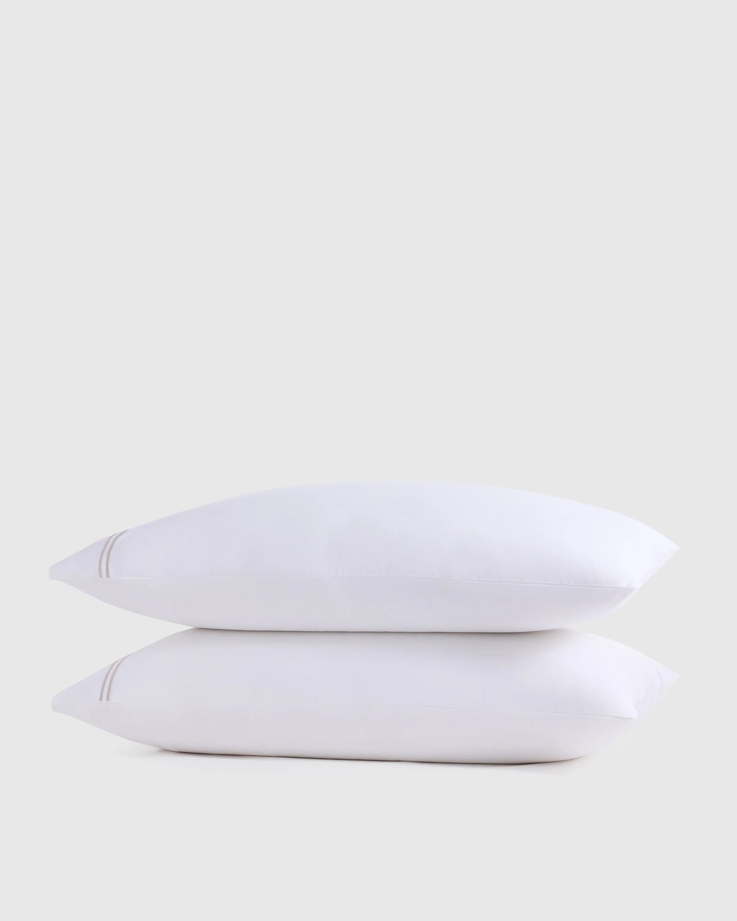 Organic Crisp Percale Pillowcase Set - Standard / White