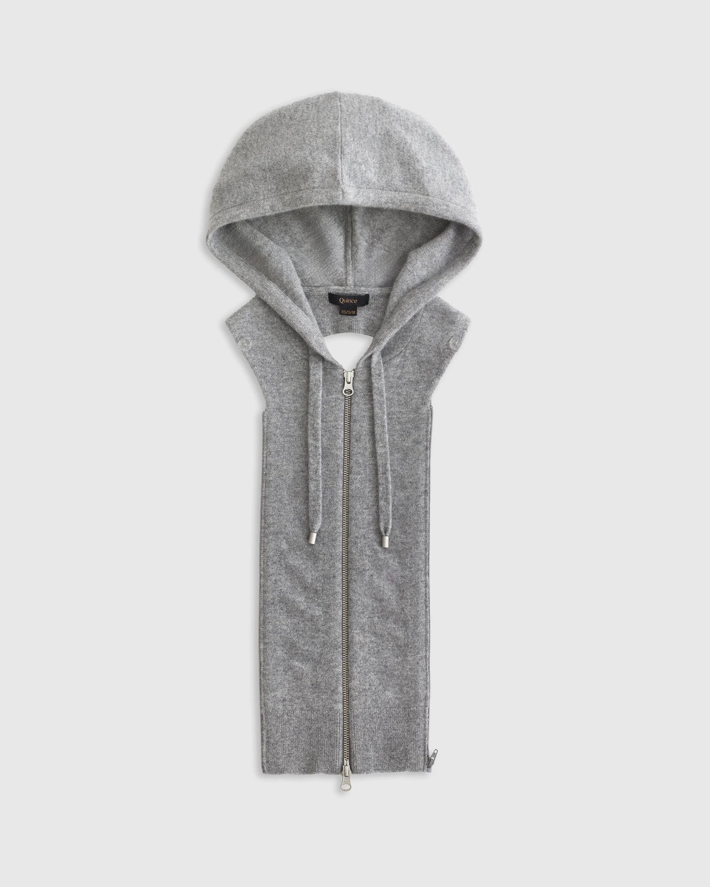 100% Mongolian Cashmere Hoodie Blazer Insert - XS/S/M / Black