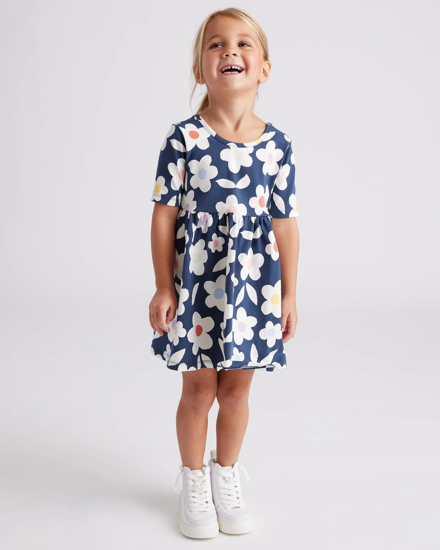 Organic Cotton Skater Dress - 2T / Sweet Cherries