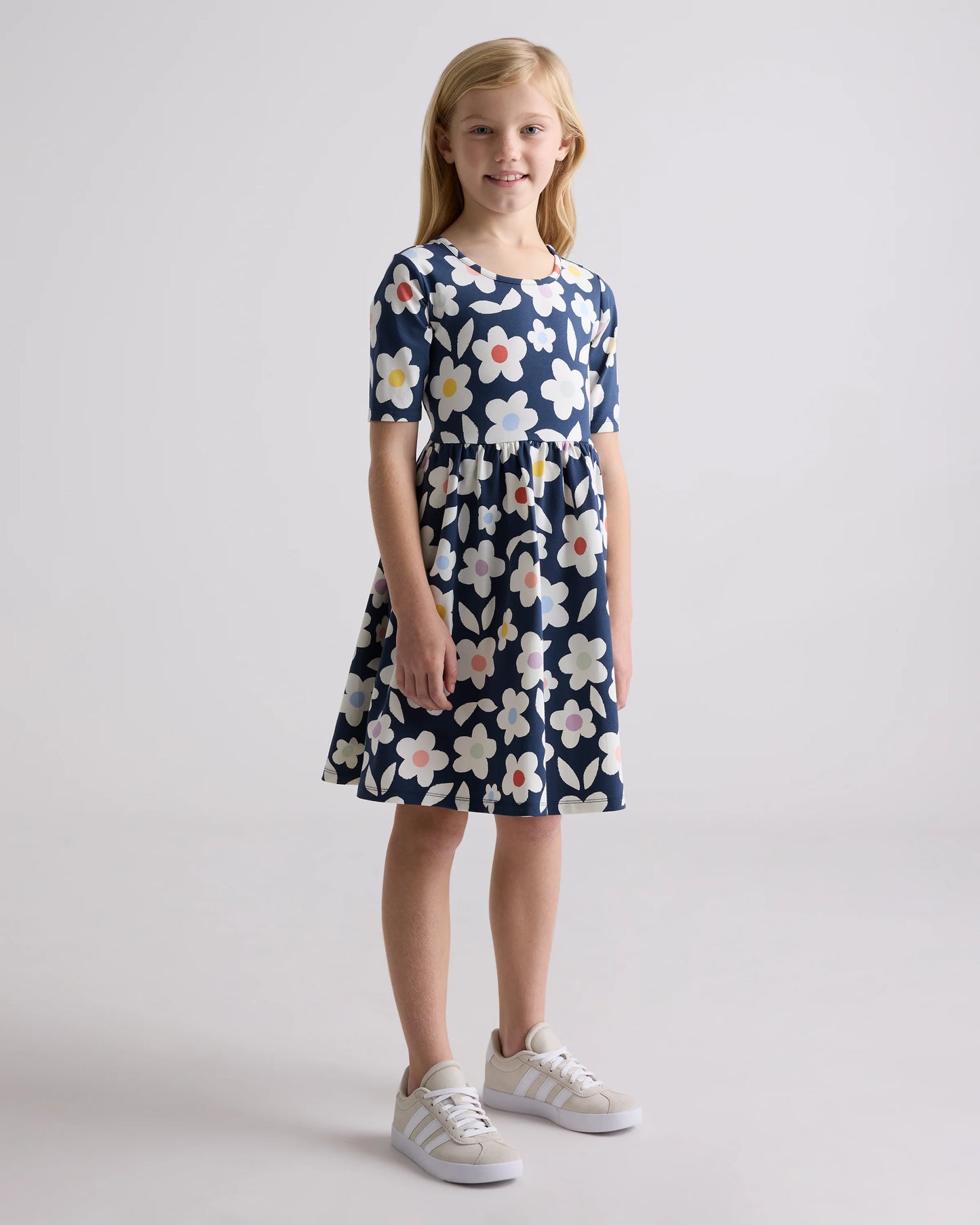 Organic Cotton Skater Dress - 6 / Sweet Cherries