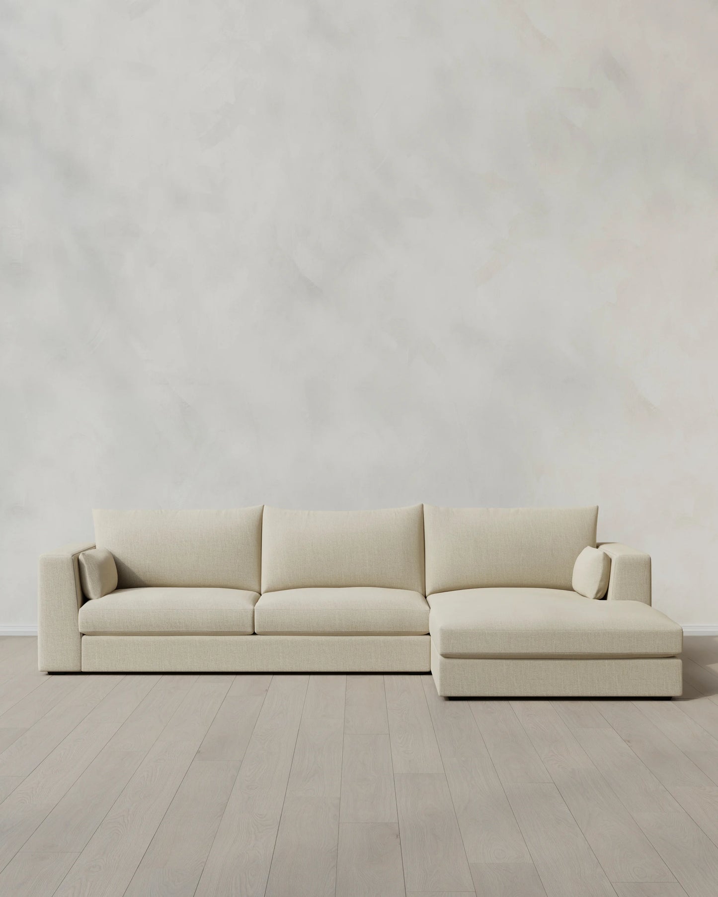 Oasis Chaise Sectional in Performance Linen - Right Arm / Sand