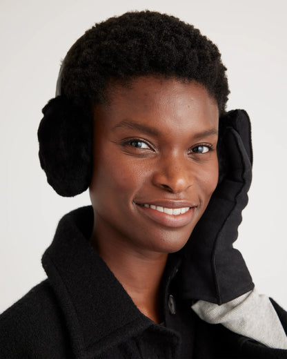 100% Australian Shearling Earmuffs - One Size / Ivory