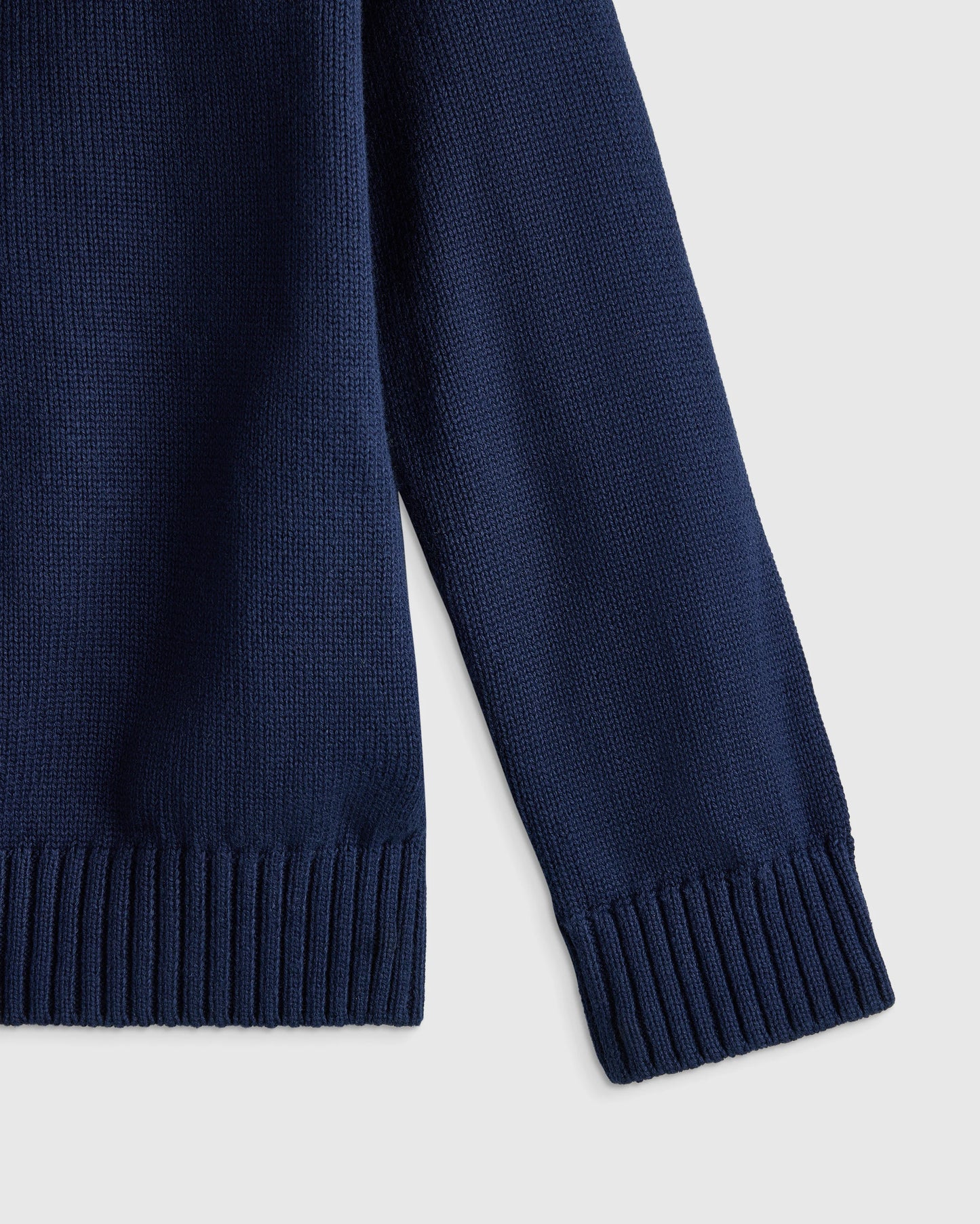 Boys 100% Organic Cotton Quarter-Zip Sweater - 2T / Navy