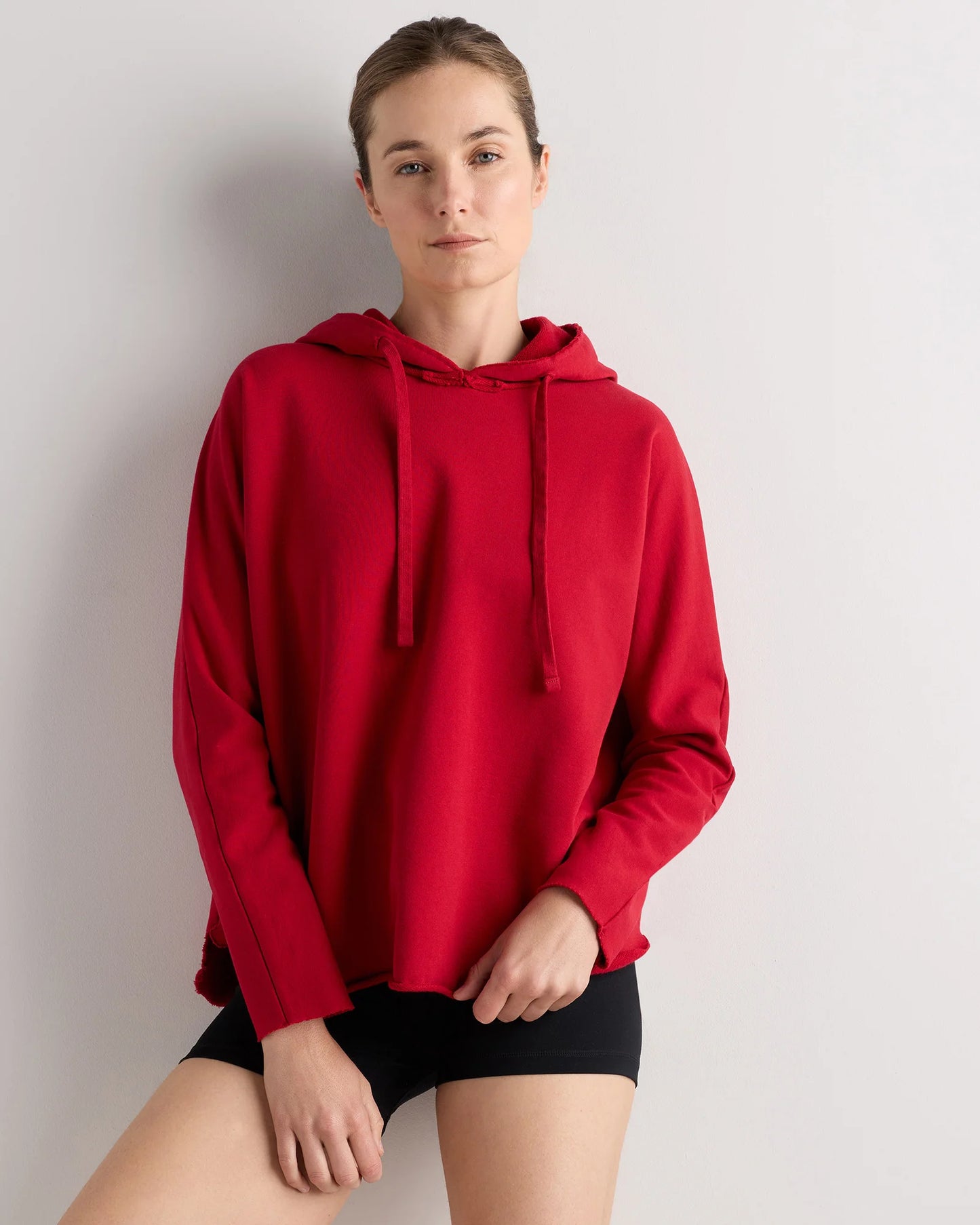 Organic French Terry Hoodie - XS / Ruby Red