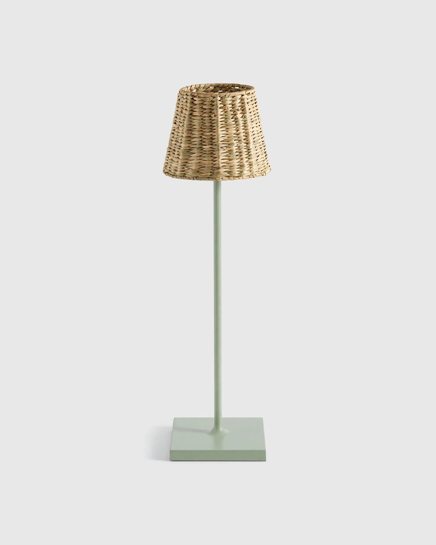 Poldina Pro Rechargeable Table Lamp with Seagrass Shade by Zafferano - Regular / White