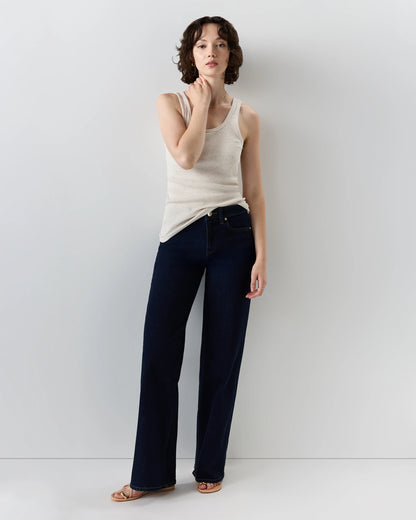 Bella Stretch Wide Leg Jeans - 24 / Frosted Blue