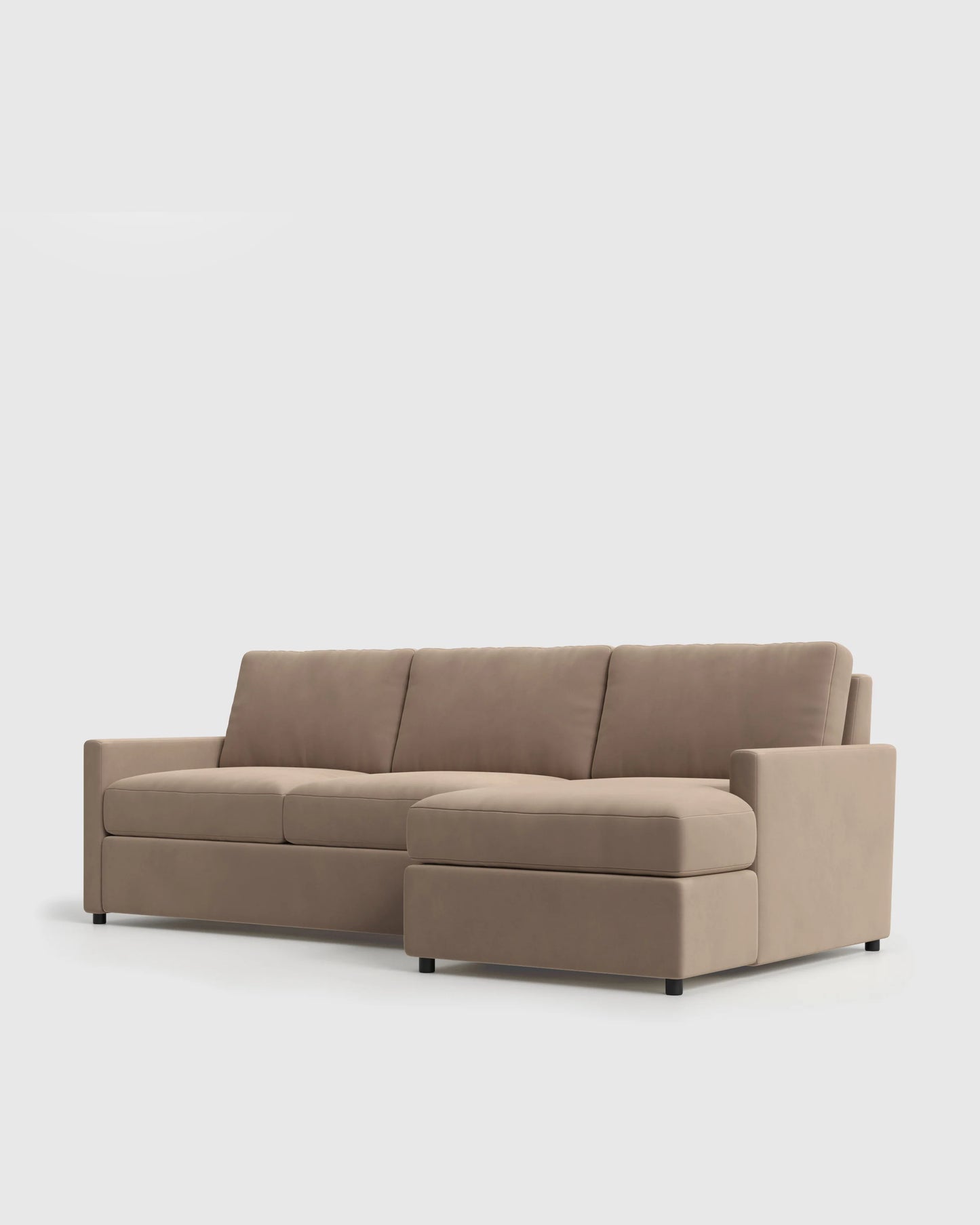 Brennan Chaise Sectional in Performance Velvet - Right Arm / Pine