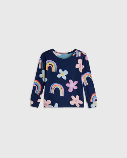 Bamboo Long Sleeve and Pant Pajama Set - 12-18M / Wildflower Dreams