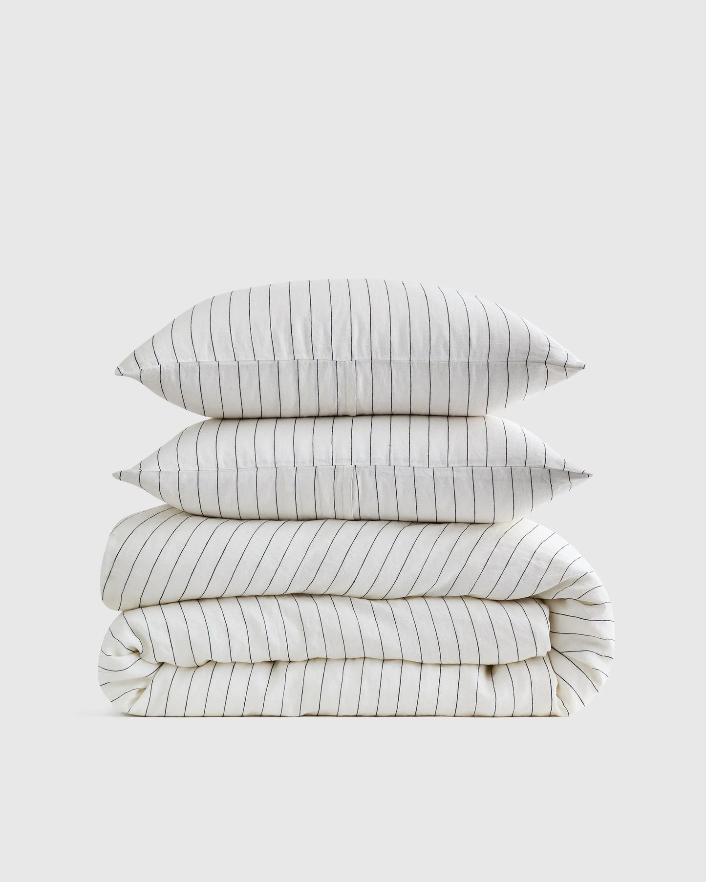 European Linen Duvet Cover Set - Twin / Peach