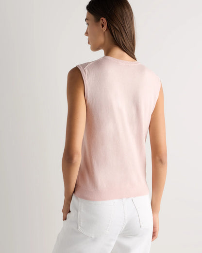 Lightweight Cotton Cashmere Sweater Tank - XS / Black