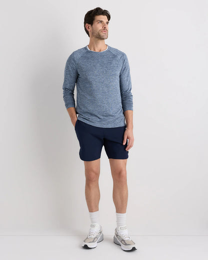 Mesh Performance Training Long Sleeve Tee - S / Heather Navy