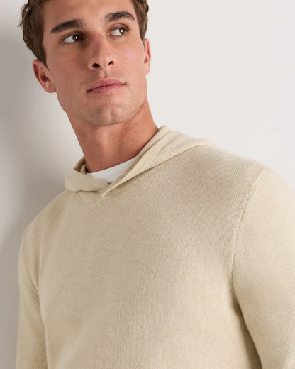 Alpaca-Wool Hooded Sweater - S / Heather Navy