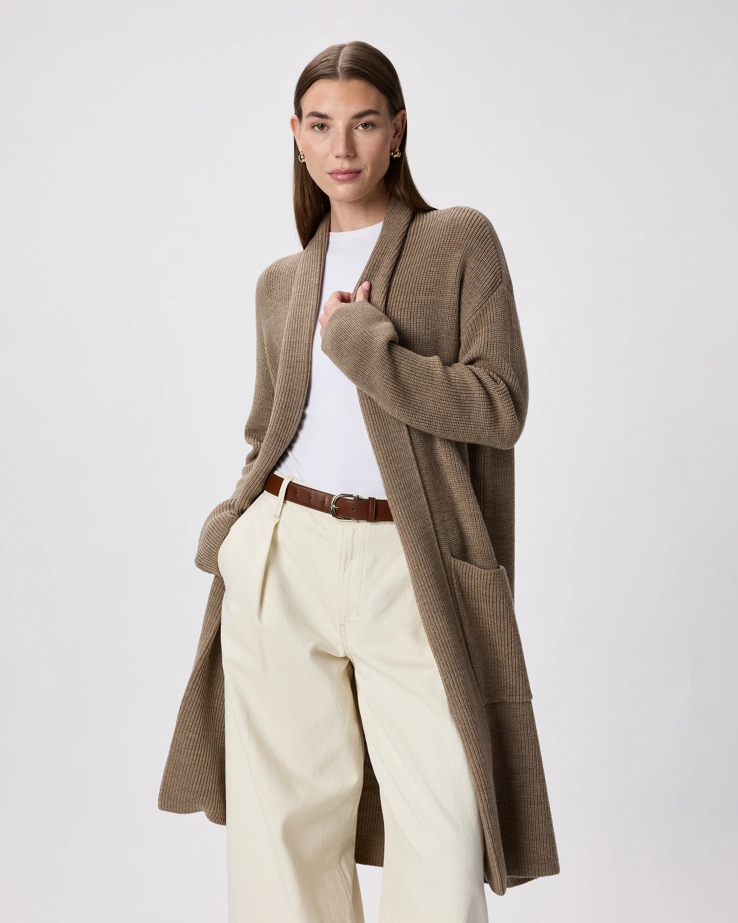 Australian Merino Wool Duster Cardigan - XS / Malted Toffee